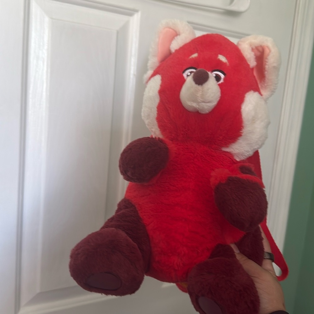 Disney Store Turning Red Mei Lee Panda Plush Childs Backpack 14"